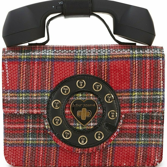 Betsey Johnson Handbags - Betsey Johnson TELEPHONE CROSSBODY PURSE